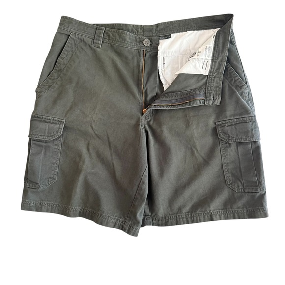 Columbia 36W 10L (Actual 36x9) Green Gray Cotton Cargo Men's Shorts AM4692 - Picture 3 of 9
